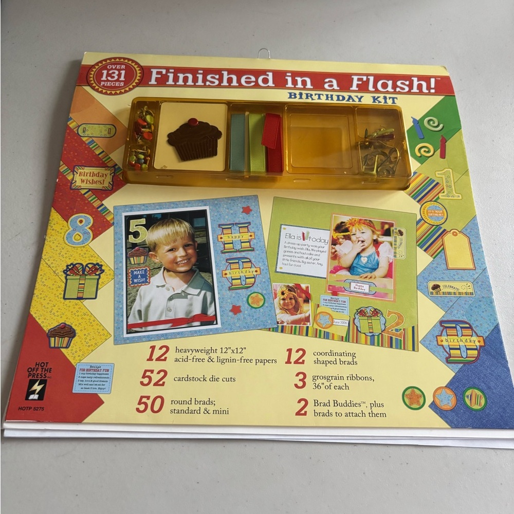 Birthday Kit Scrapbook Set with Multicolor Accents hot off press